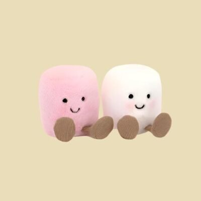 jellycat Amuseables Pink and White Marshmallows