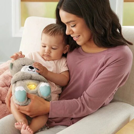 Mykro™ 2024 New Soothe 'n Snuggle Otter Portable Plush Breathing Sound Companion - Image 7