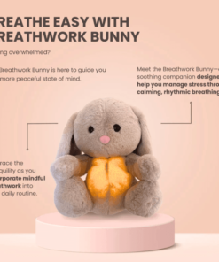 Mykro™ Breathing Rabbit Sleep Companion – 2025 Soothing Plush Toy with Light & Sound