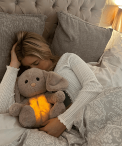 Mykro™ Breathing Rabbit Sleep Companion – 2025 Soothing Plush Toy with Light & Sound