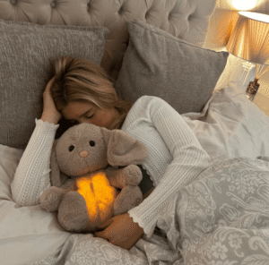Mykro™ Breathing Rabbit Sleep Companion – 2025 Soothing Plush Toy with Light & Sound