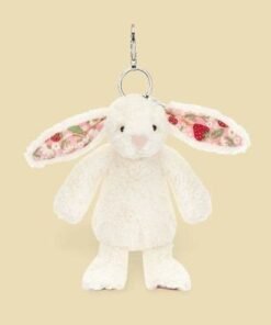 Blossom Cream Bunny 'Berry' Bag Charm