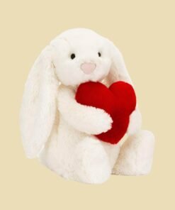 Bashful Red Love Heart Bunny
