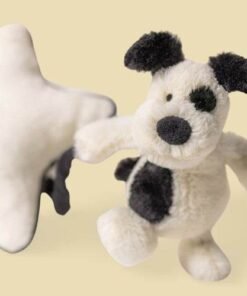Bashful Black & Cream Puppy Musical Pull