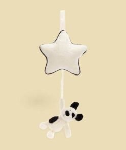 Bashful Black & Cream Puppy Musical Pull